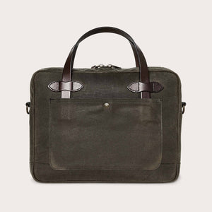 Tin cloth compact briefcase di Filson | Otter green (Green)