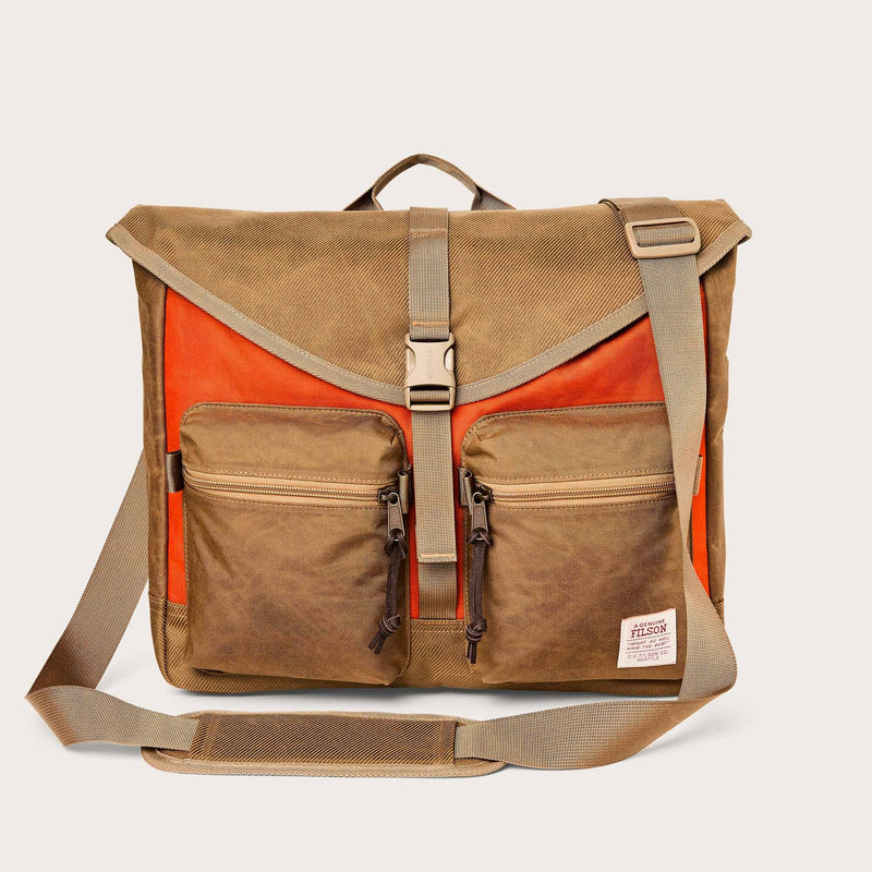 Surveyor messenger bag by Filson | Dark tan / flame (Orange)