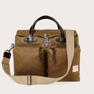 24 hour tin cloth briefcase by Filson | Dark tan (Beige)