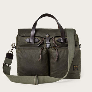 24 hour tin cloth briefcase di Filson | Otter green (Green)