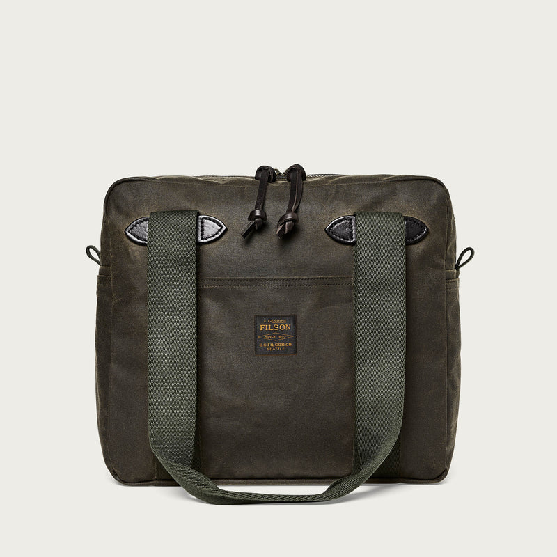 Tin cloth zipper tote bag by Filson | Otter green (Green)