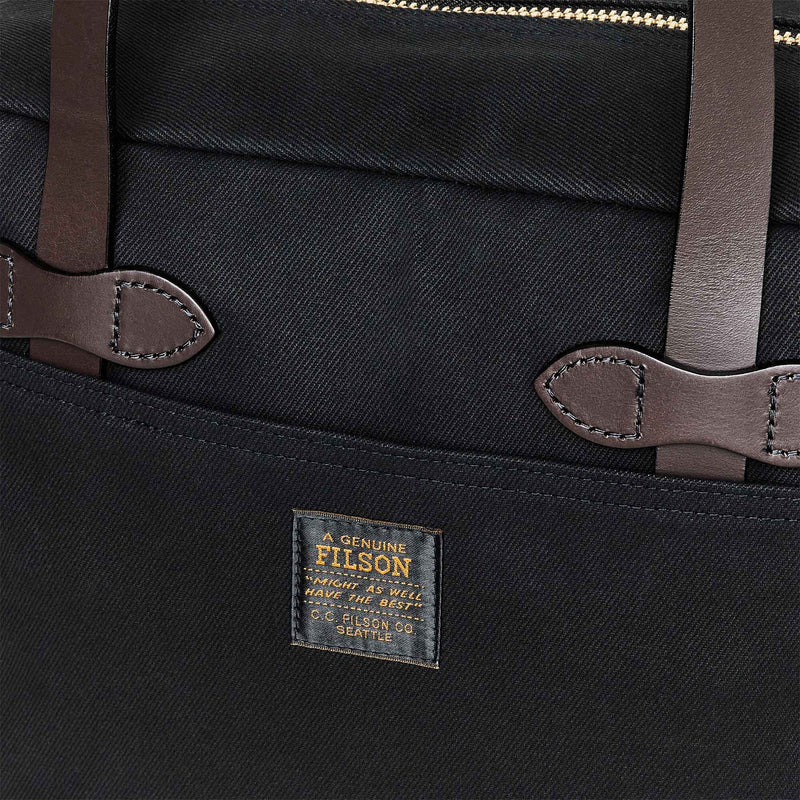 Rugged twill tote bag with zipper von Filson | Black (Black)