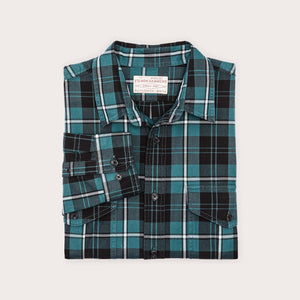 Lightweight alaskan guide shirt von Filson | Petrol / black / whi (Blue)