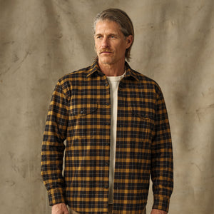 Alaskan guide shirt by Filson | Black / gold plaid (Yellow)