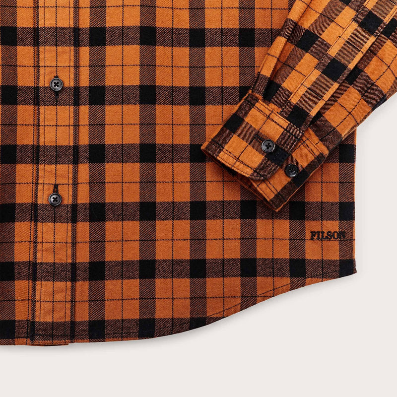 Alaskan guide shirt di Filson | Pecan black p (Orange)