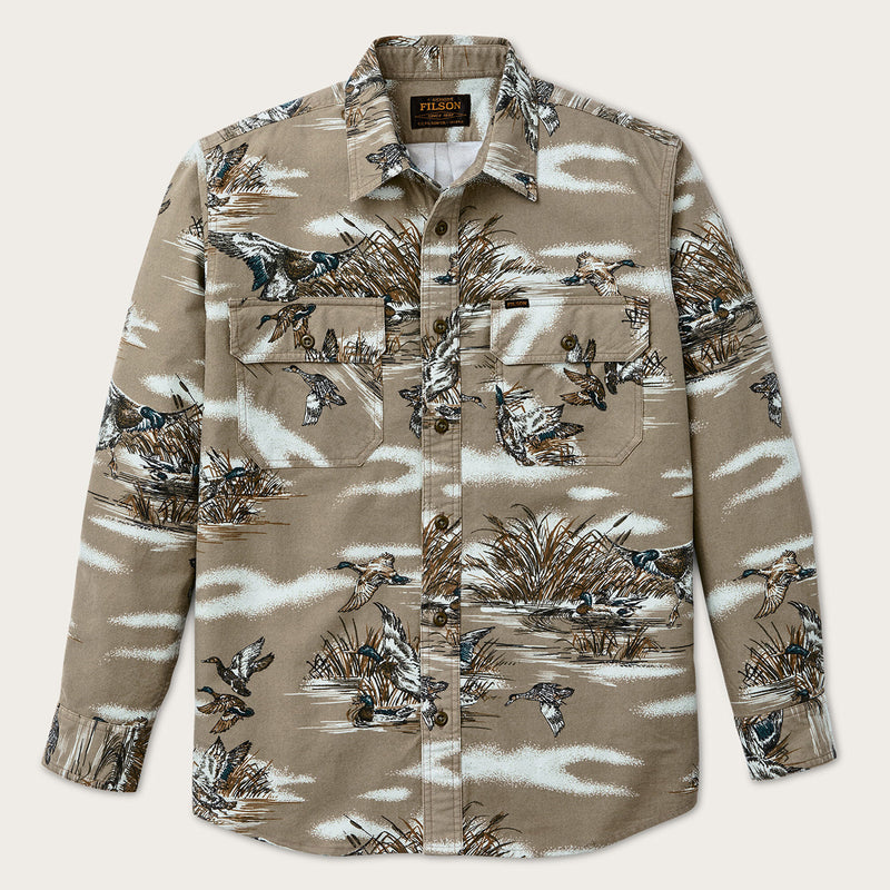 Field flannel shirt von Filson | Marsh olive print (Multicolor)