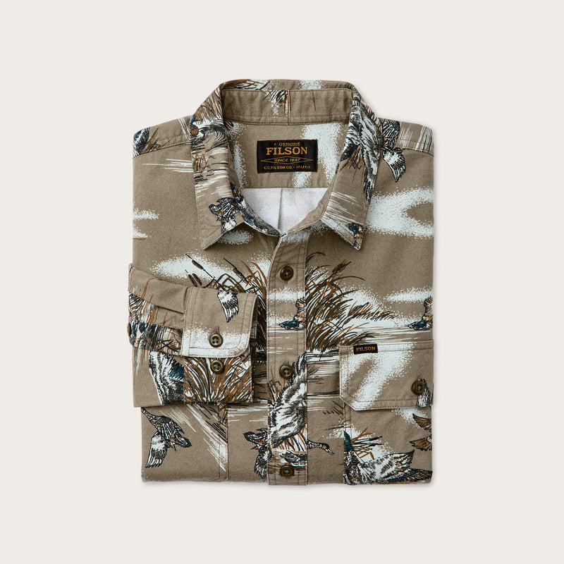 Field flannel shirt von Filson | Marsh olive print (Multicolor)