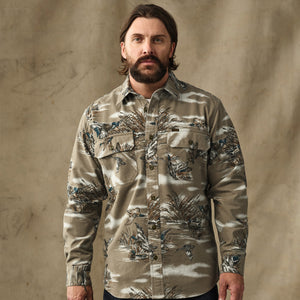 Field flannel shirt von Filson | Marsh olive print (Multicolor)