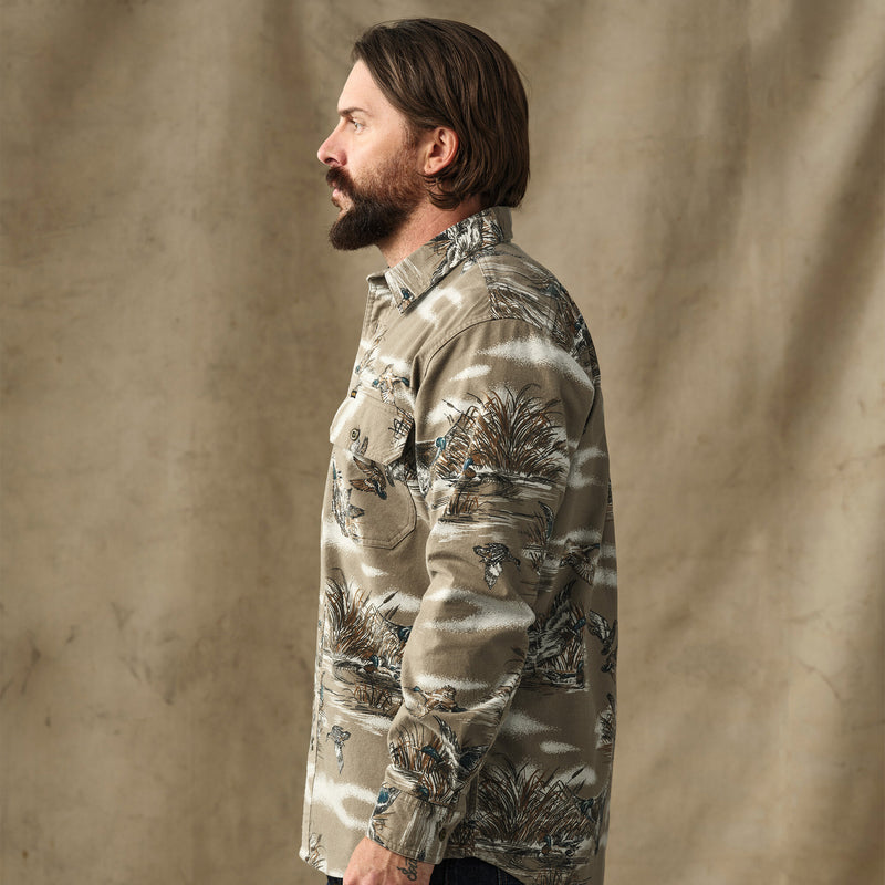 Field flannel shirt von Filson | Marsh olive print (Multicolor)