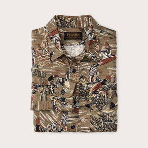 Field flannel shirt par Filson | Brown / marsh mallards (Brown)