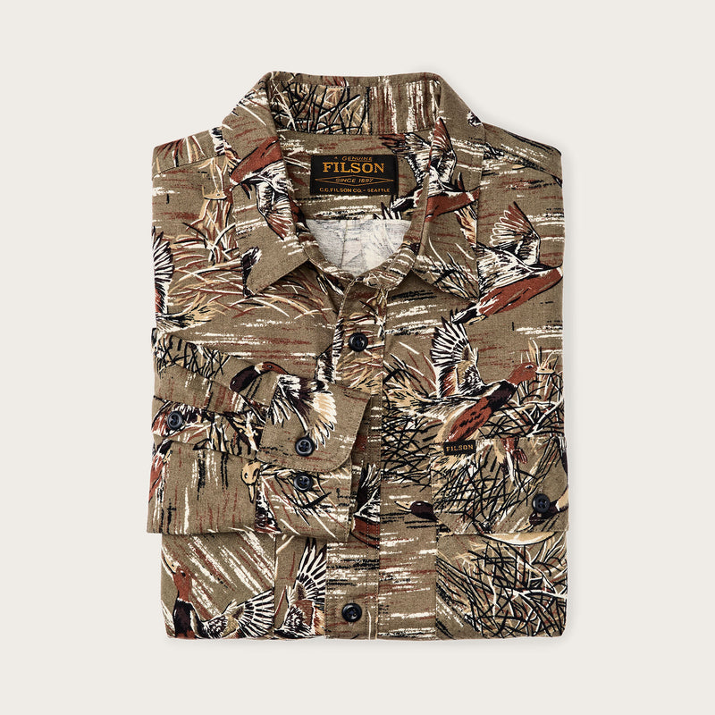 Field flannel shirt par Filson | Brown / marsh mallards (Brown)