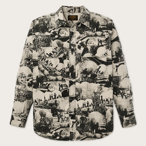 Field flannel shirt von Filson | Vintage khaki print (Beige)