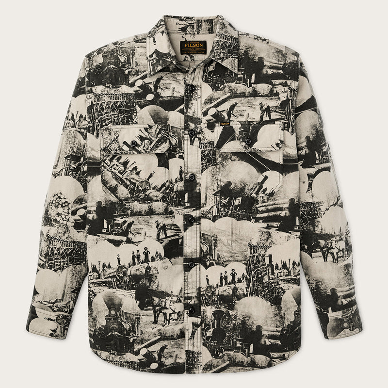 Field flannel shirt von Filson | Vintage khaki print (Beige)