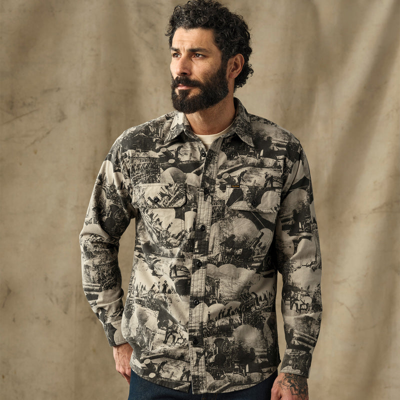 Field flannel shirt von Filson | Vintage khaki print (Beige)