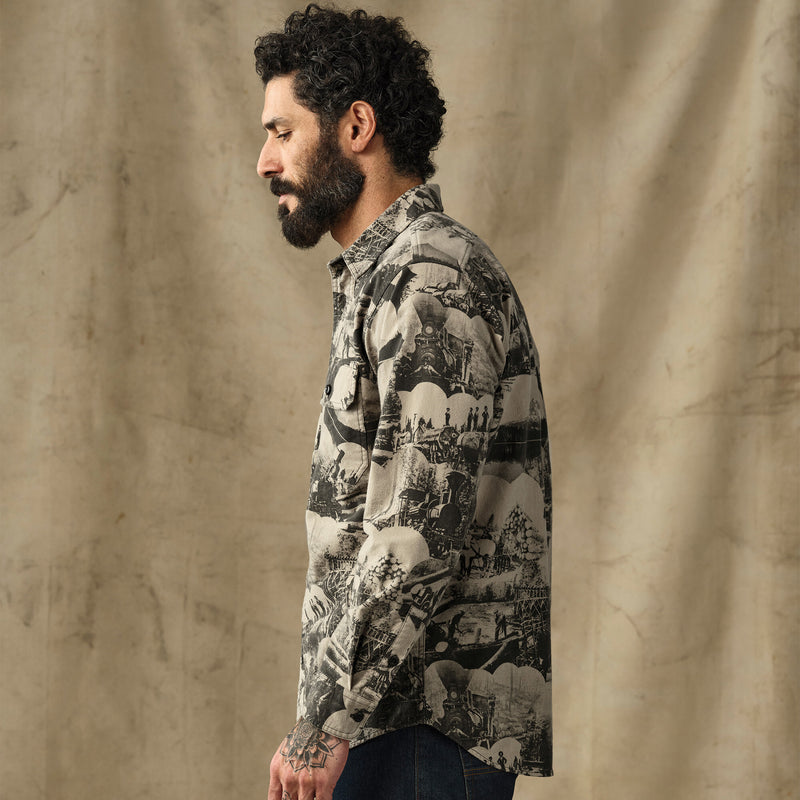 Field flannel shirt von Filson | Vintage khaki print (Beige)