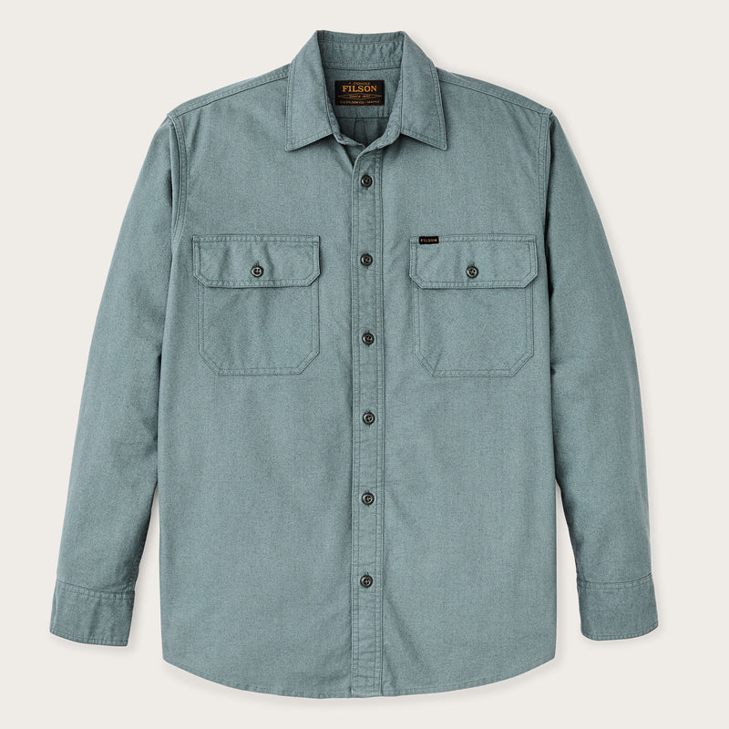 Field flannel shirt par Filson | Balsam green (Blue)
