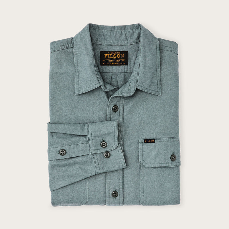 Field flannel shirt par Filson | Balsam green (Blue)