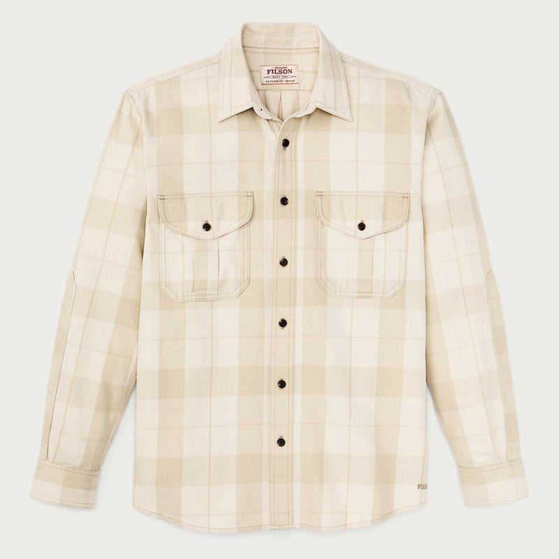 Vintage wash alaskan guide shirt by Filson | Sand / stone plaid (Beige)