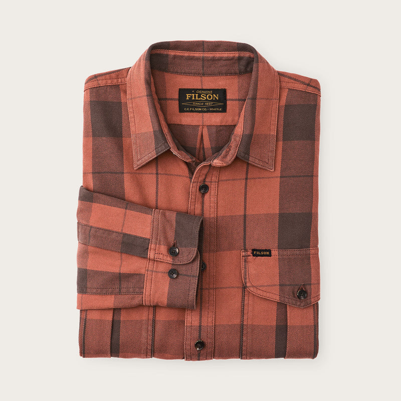 Vintage wash alaskan guide shirt by Filson | Sequoia / dark bown (Red)