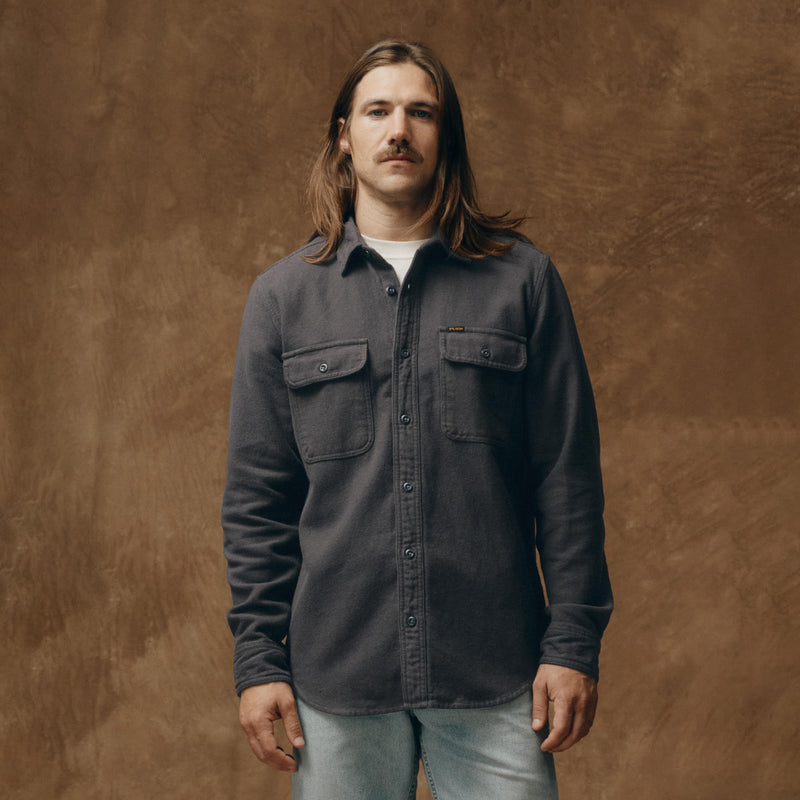 Camicia da lavoro in flanella vintage di Filson | Charcoal (Black)