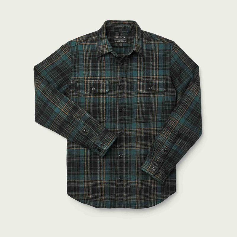 Vintage flannel work shirt von Filson | Green / olive / blac (Green)