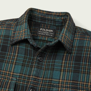 Vintage flannel work shirt von Filson | Green / olive / blac (Green)