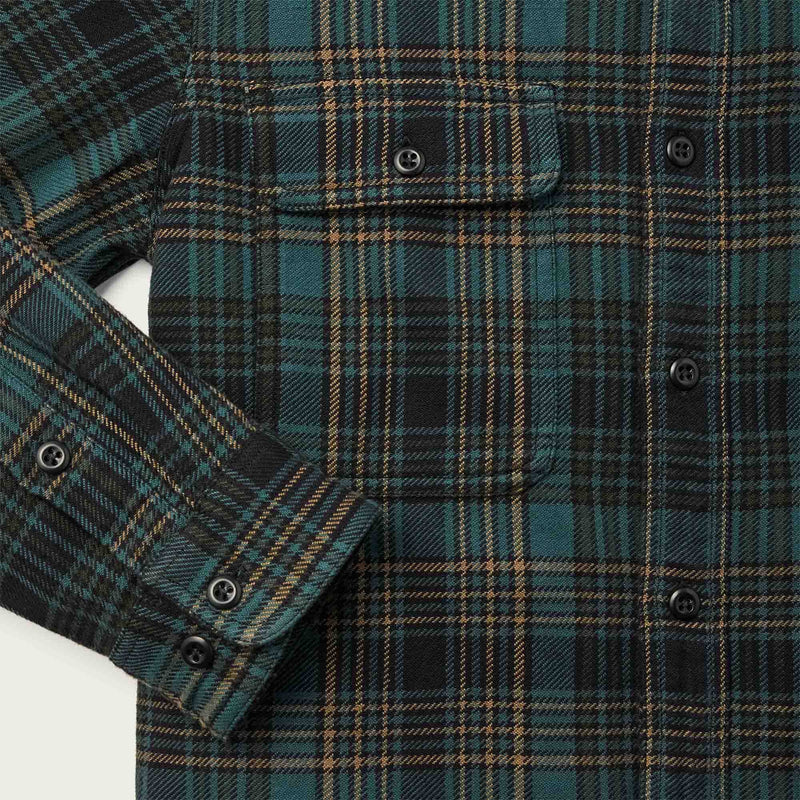 Vintage flannel work shirt von Filson | Green / olive / blac (Green)