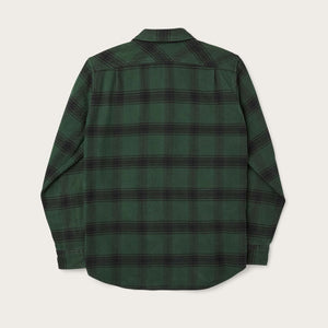 Vintage flannel work shirt von Filson | Green / black (Green)