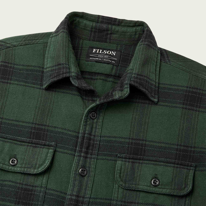 Vintage flannel work shirt von Filson | Green / black (Green)