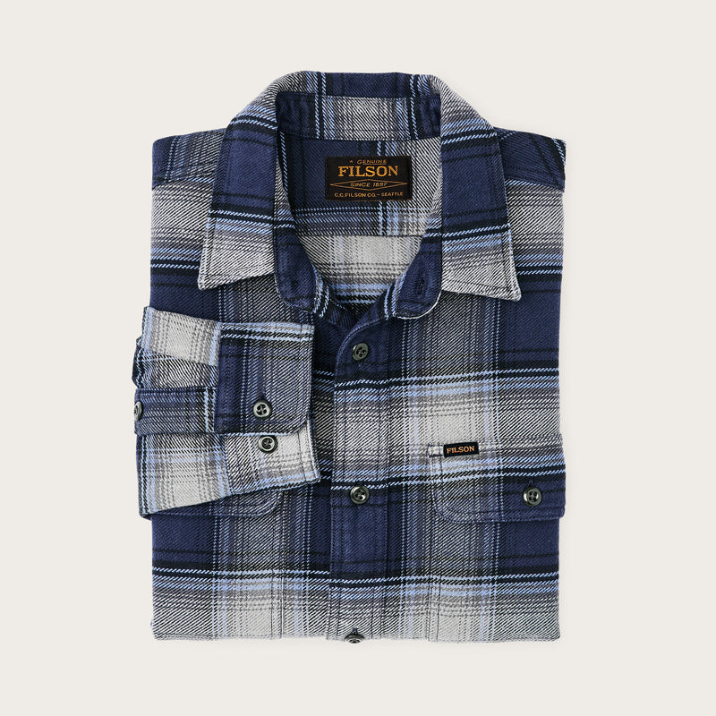 Vintage flannel work shirt von Filson | Light blue / navy pl (Blue)