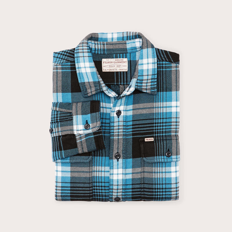 Vintage flannel work shirt von Filson | Blue black (Blue)