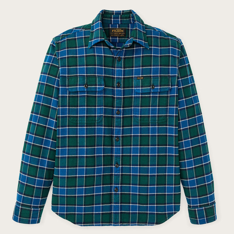 Vintage flannel work shirt by Filson | Blue / green plaid (Blue)
