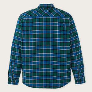 Vintage flannel work shirt by Filson | Blue / green plaid (Blue)