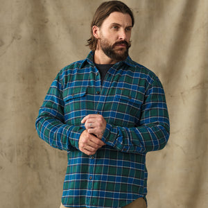 Vintage flannel work shirt by Filson | Blue / green plaid (Blue)
