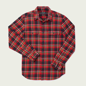 Vintage flannel work shirt von Filson | Red /black / gold (Red)