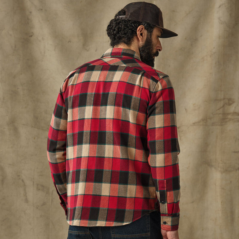 Vintage flannel work shirt by Filson | Red / cream plaid (Red)