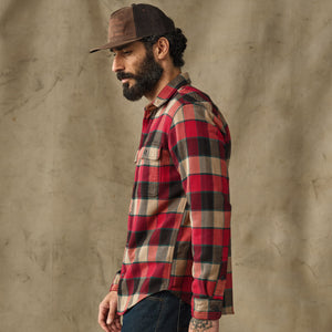 Vintage flannel work shirt by Filson | Red / cream plaid (Red)