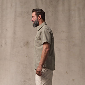 Short sleeve chambray shirt by Filson | Coffee / natural (Brown)