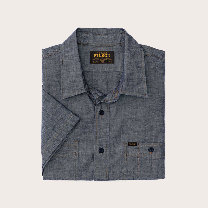 Short sleeve chambray shirt di Filson | Rinse indigo (Blue)