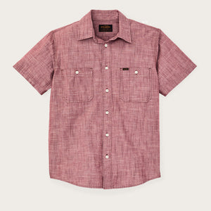 Short sleeve chambray shirt by Filson | Sable (Pink)