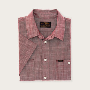 Short sleeve chambray shirt by Filson | Sable (Pink)