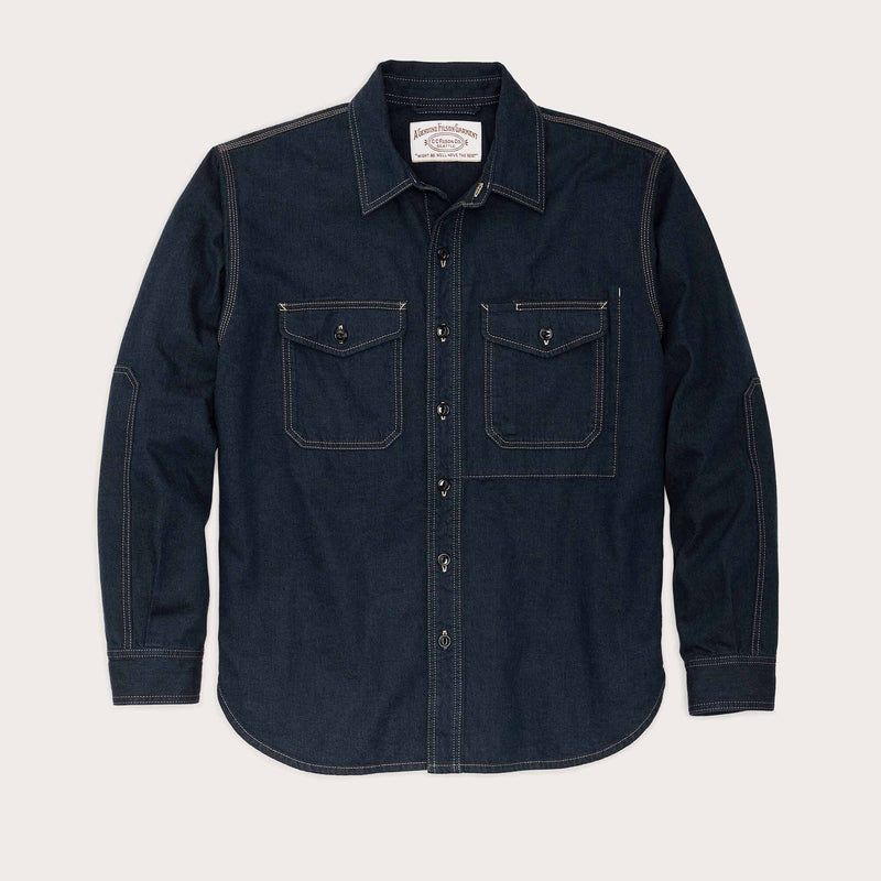 Lined denim work shirt von Filson | Mid-wash indigo (Blue)