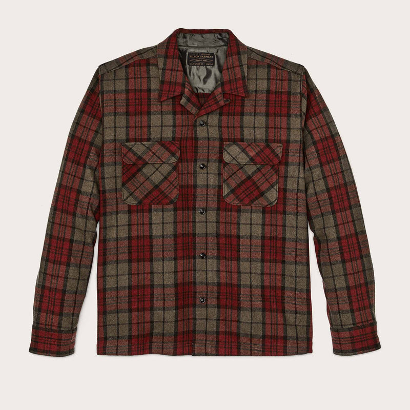 Buckner wool camp shirt von Filson | Olive red m (Multicolor)