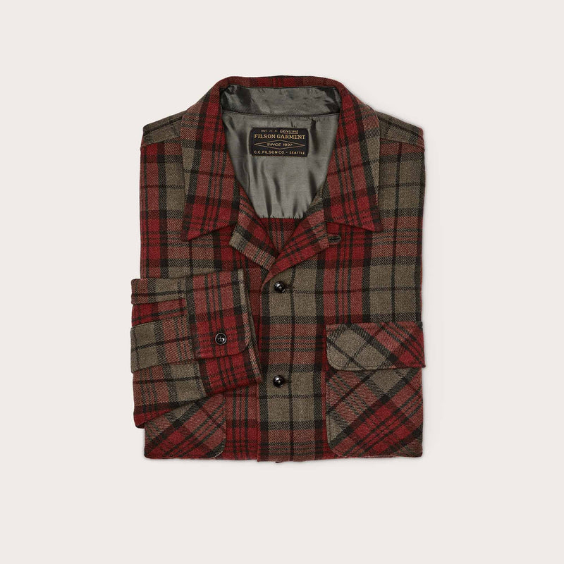 Buckner wool camp shirt von Filson | Olive red m (Multicolor)