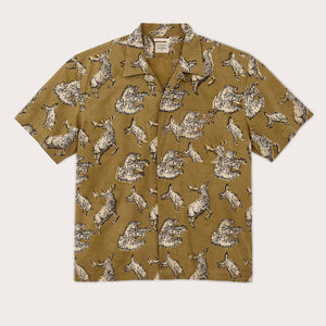 Handprinted camp shirt von Filson | Wildlife print (Beige)