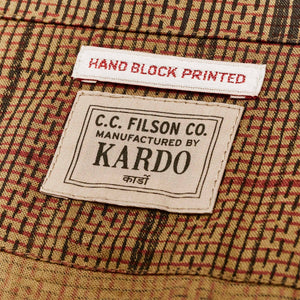 Handprinted camp shirt von Filson | Natural / check prin (Brown)