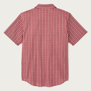 Twin lakes short sleeve sport shirt by Filson | Brick / cream plaid (Red)