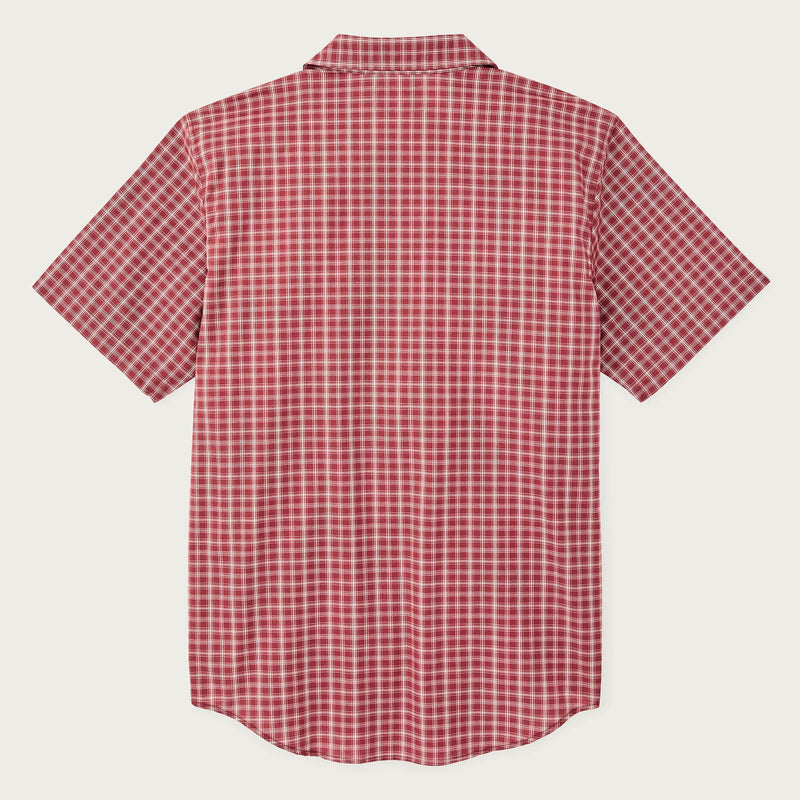 Twin lakes short sleeve sport shirt by Filson | Brick / cream plaid (Red)