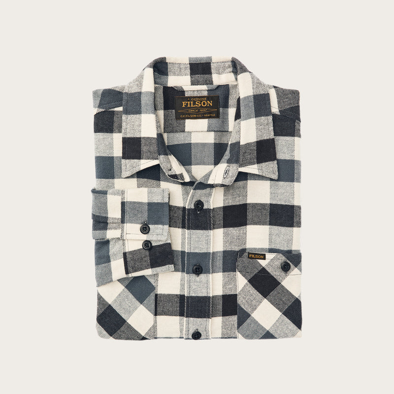 Rangeland flannel shirt by Filson | Charcoal / steel pla (Blue)