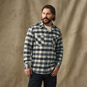 Rangeland flannel shirt von Filson | Charcoal / steel plaid (Blue)